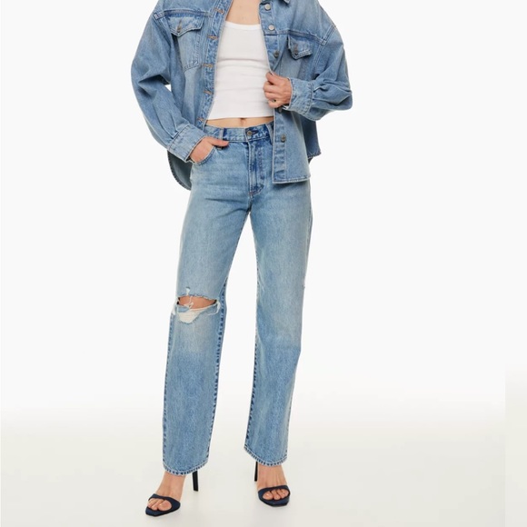 Aritzia color 7 Yrs Bleu Taboo Dst The '90s Marlo Hi-Rise Baggy Jean - Picture 1 of 6